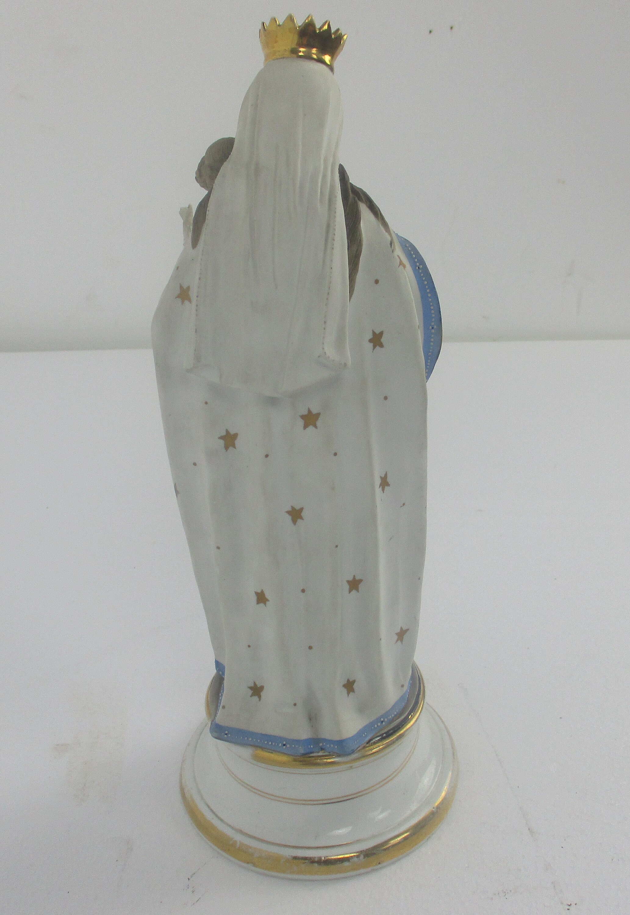 Antique Porcelain Bisque Statue Virgin Mary Our Lady Madonna Infant ...