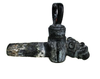 Antique Spigot Faucet Tap Bronze Lions Head Architectural Reclaimed Gothic HTF