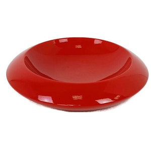 Pino Spagnolo for Sicart Italy, 1960/70&#39;s - Space Age Dish Bowl Collector Red Centerpiece Modernist Large