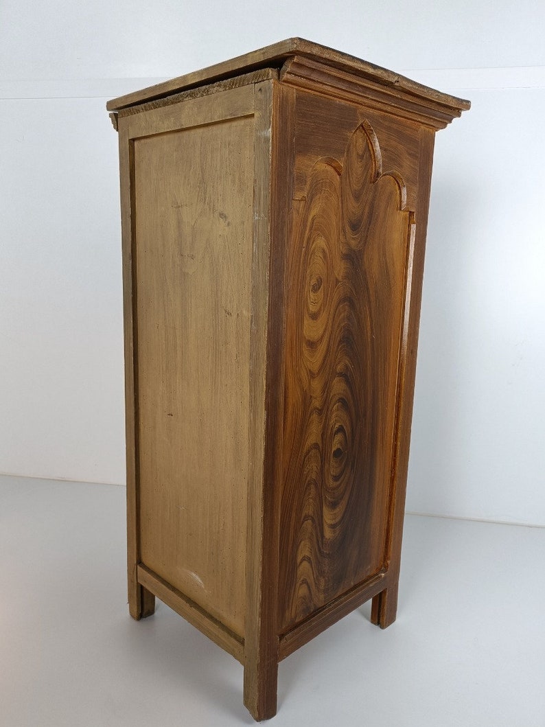 Large Filing Standing Cabinet Palissander Look Wood Gothic Style Antique Gorgeous image 7