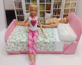 Puppenhaus Möbel für 12 Zoll Puppe oder 1/6 Bett mit Quilt Set NEU!