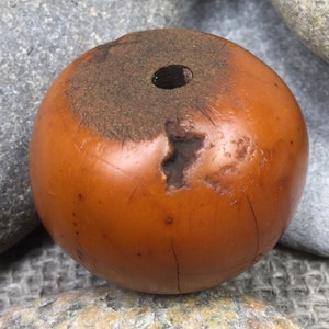 Old Butterscotch  Amber Bead, Moroccan Copal Resin Bead, North African Jewelry, collectable bead, jewelry supplies, phenolic resin beads