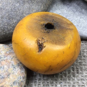 Old Butterscotch  Amber Bead, Moroccan Copal Resin Bead, North African Jewelry, collectable bead, jewelry supplies, phenolic resin beads