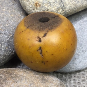 Old Butterscotch  Amber Bead, Moroccan Copal Resin Bead, North African Jewelry, collectable bead, jewelry supplies, phenolic resin beads