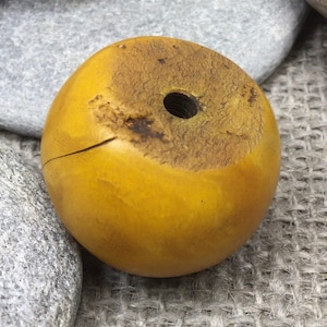 Old Butterscotch Amber Bead, Moroccan Copal Resin Bead, North African Jewelry, collectable bead, jewelry supplies, phenolic resin beads