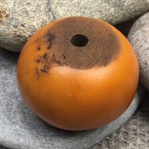 Old Butterscotch  Amber Bead, Moroccan Copal Resin Bead, North African Jewelry, collectable bead, jewelry supplies, phenolic resin beads