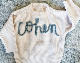 Suéter bordado personalizado para bebés y niños pequeños