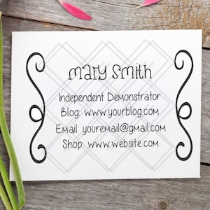 Personalized Business Rubber Stamp, card makers, small business, handmade gift tags, scrapbooking, custom stamp, marketing, business cards