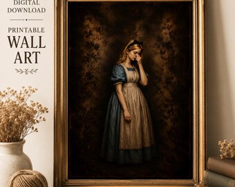 What's That Smell, Alice? | Funny Bathroom Wall Art | Dark Alice in Wonderland Printable Wall Art | Gothic Cottagecore Digital Download