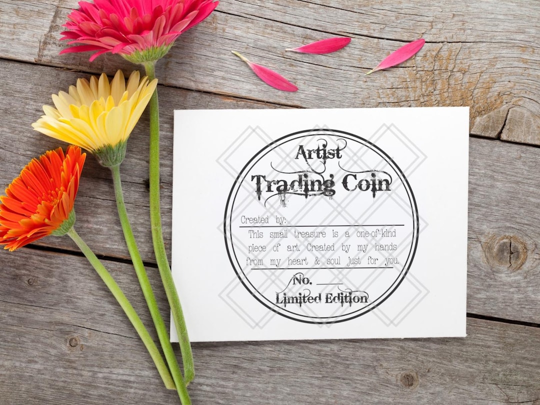 Personalized Rubber Stamp For Artist Trading Coins ATC Mixed Media personalized-rubber-stamp-for-artist-trading-coins-atc-mixed-media