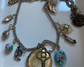 Trinket necklace mixed metals