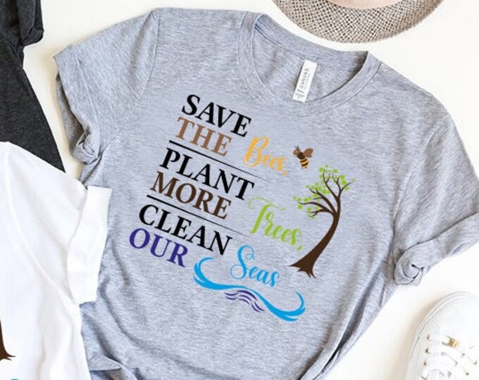 Save The Bees Shirt, Be Kind To Our Planet T-Shirt,  Earth Days TShirt, Vegan Shirt, Earth Day Tee, Peace Love Day Shirt, Planet Shirt