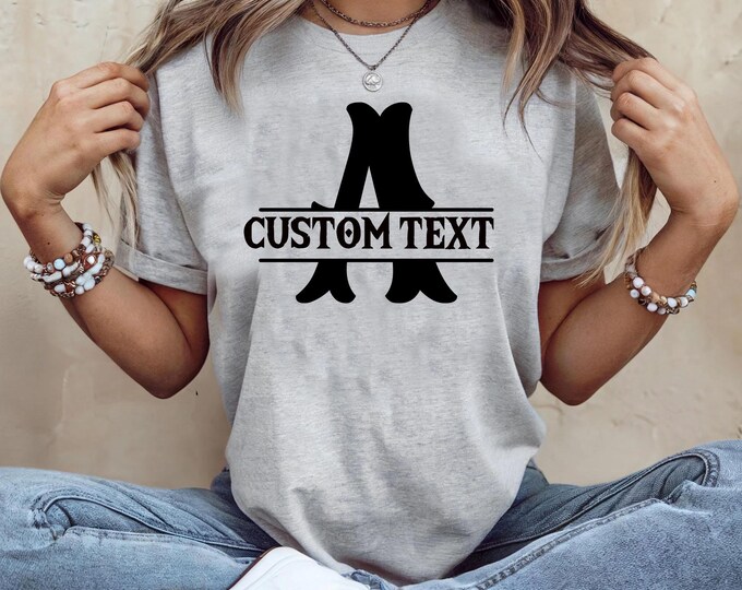 Bridesmaid Proposal Gift Custom Monogram Name T-Shirt Personalized Cotton Unisex Tee  Bridesmaid Groomsman Wedding Party Gift Wedding Shirt