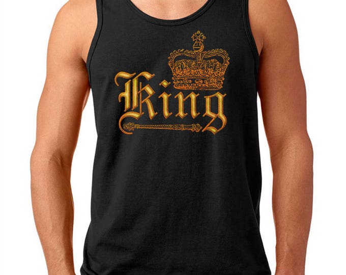 WILD King Crown TANK Top Sweatshirt GOLD Crown King Hoodie Gym Single Tank Top King Tee