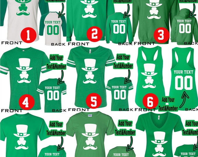 HAT CLOVER MUSTACHE St Patrick's Day Tees Beer Drinking Party Clover Shamrock St Pattys Day Shirt
