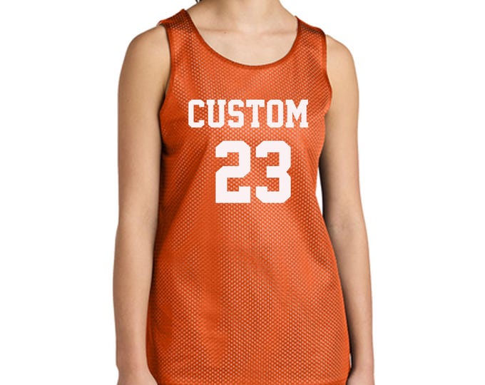 Customized Basketball Tank Top YOUTH Basketball Jersey Personalized Team Shirt Custom Jersey Name and Number Mesh Reversible Jersey Tank