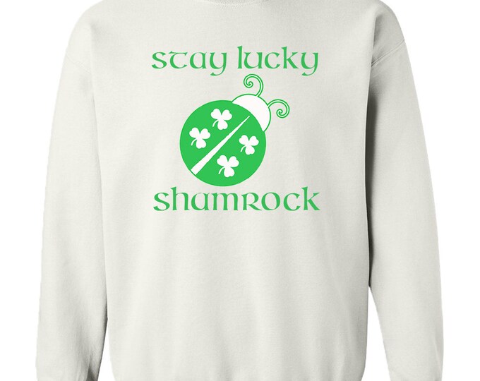 ST Patrick's Day CREWNECK Sweatshirt Saint Pattys Tee & Irish Outfits St. Patrick's LADYBUG