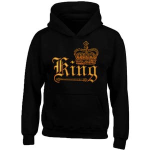 WILD King Crown Hoodie Sweatshirt Crown GOLD King Hoodie Gym Best Design King Sweatshirt
