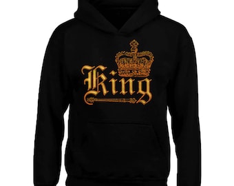 WILD King Crown Hoodie Sweatshirt Crown GOLD King Hoodie Gym Best Design King Sweatshirt