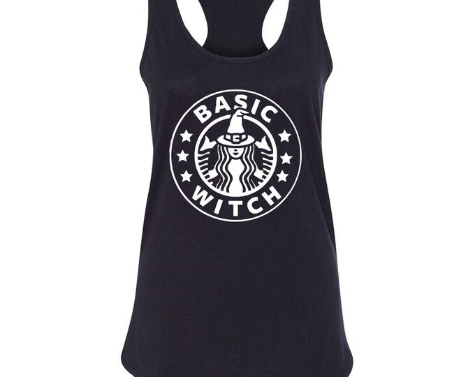 Basic Witch Lady TANK TOP Halloween Design Funny Boo Witch Tee Tank Top