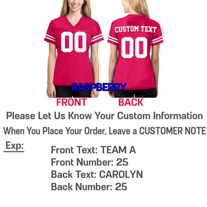 Customized Football Jersey MESH Personalized Football Jersey Team Adult WOMEN Jersey Make Your Own Jersey Name and Number Football Big FRONT image 3