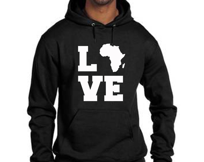 Black Power LOVE Hoodie SWEATSHIRT AFRICA Map Civil Rights Hoodie Sweatshirt