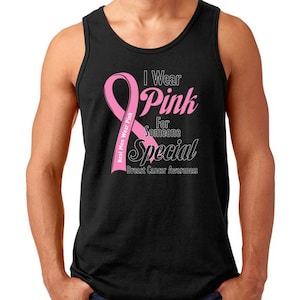 Real Men Wear PINK Man TANK TOP Support Breast Cancer Tee Tank Top Wear Pink Tank Top