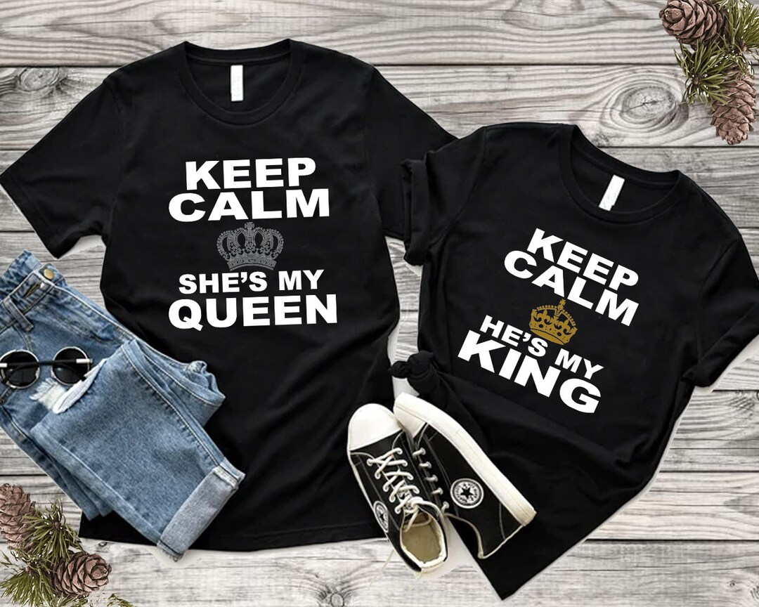 She's My Queen He's My King Funny Couples Cute Matching