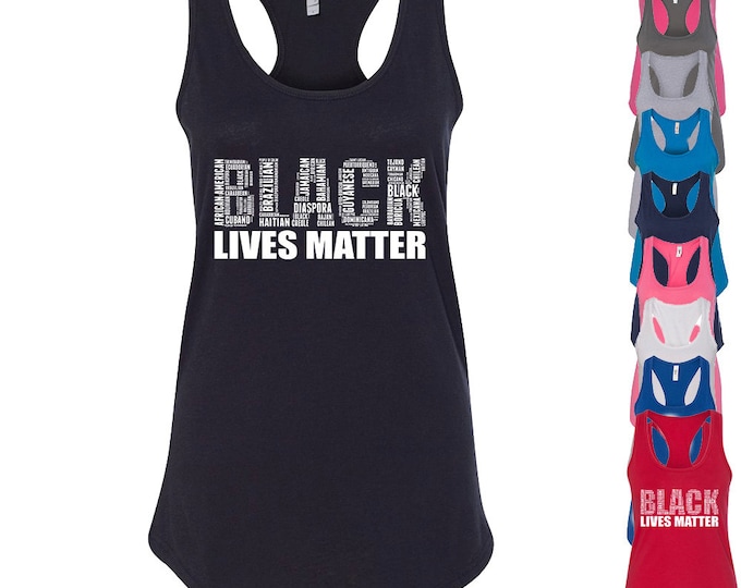 Black Lives Matter WOMEN TANK TOP Vintage Letters Woman Tank Top