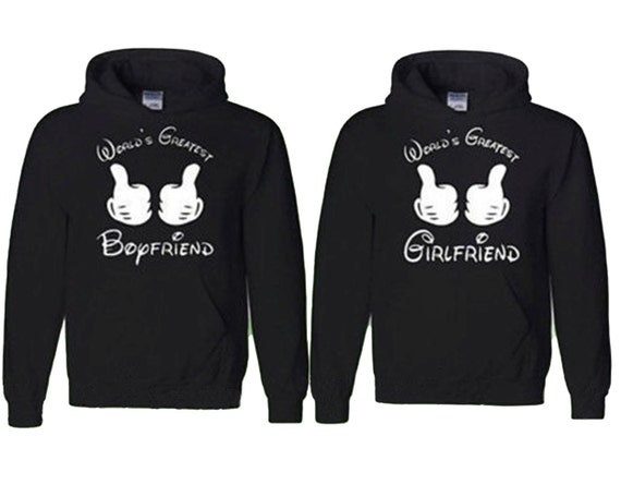 Couple Hoodie Worlds Greatest Boyfriend Worlds Greatest Girlfriend Matching  Sweatshirts Love Couple Hoodie Fast Prior ---- BLACK-BLACK
