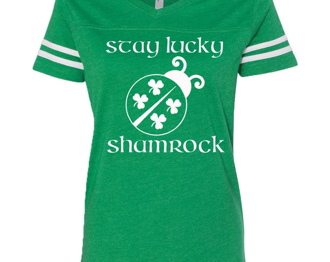 ST Patrick's Day T SHIRT Lady JERSEY Saint Pattys Tee & Irish Outfits St. Patrick's Ladybug