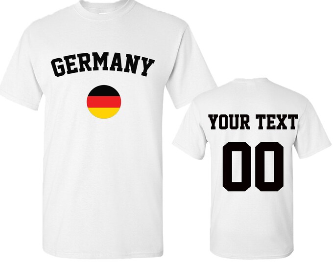GERMANY World Cup Unisex TSHIRT Jersey Custom Text Number Germany Flag Tee Shirt FIFA World Cup Shirt Jersey