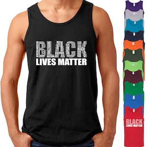 Black Lives Matter MAN TANK TOP Vintage Letters