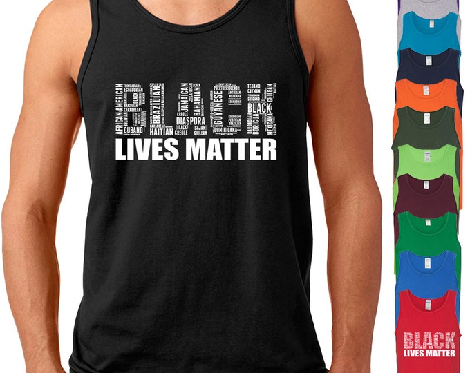 Black Lives Matter MAN TANK TOP Vintage Letters