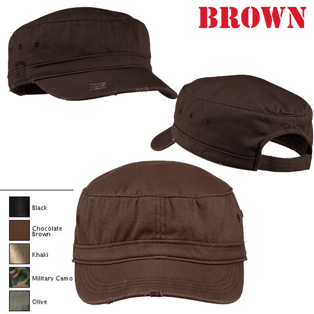 Distressed Military Hat Cotton Fashion 