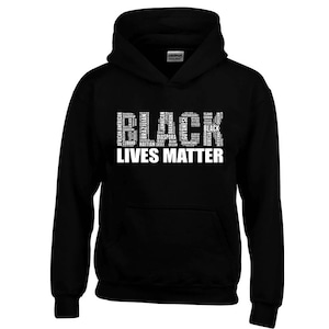 Negro Vidas Matter HOODIE SWEATSHIRT Vintage Letras Sudadera con capucha Navidad BLM Suéter