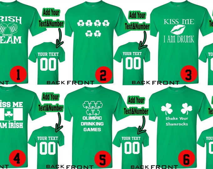 Customize St Patrick's Day Tees Irish Drinking Party Clover St Patty Shamrock 1