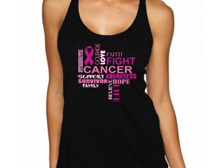 Breast Cancer Support Women's TANK TOP Breast Cancer Awareness Tank Top Wear Pink Tank