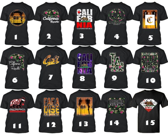 CALIFORNIA T-SHIRT GOLDEN STATE SPECIAL CALI LIFE T-SHIRT ALL COLORS TEE S-3XL