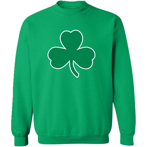 Big IRISH CLOVER St. Patrick's Day Unisex CREWNECK Sweatshirt Irish Party Shamrock Irish Beer Party