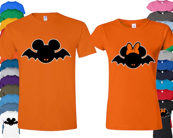 Halloween Couple T-Shirts: Cartoon Bat Matching Costume