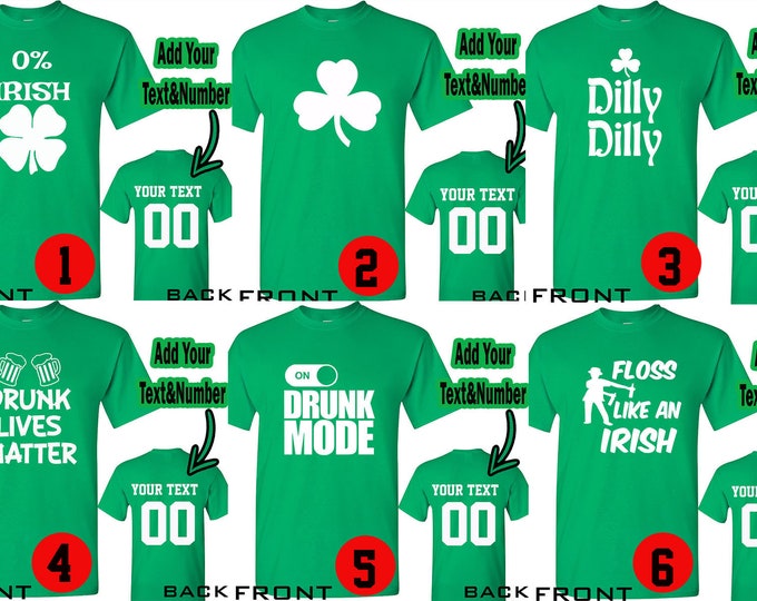 Customize St Patrick's Day Tees Irish Drinking Party Clover St Patty Shamrock 2
