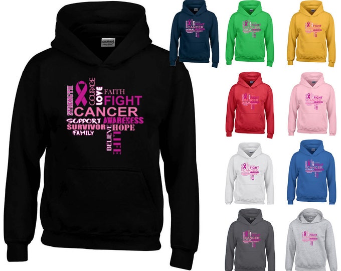 Breast Cancer Support Women's HOODIE Sweatshirt Breast Cancer Awareness Hoodie Wear Pink Hood Sweatshirt
