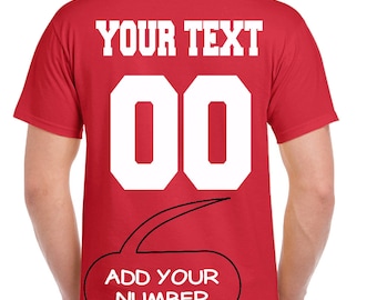 numbered t shirts for sale