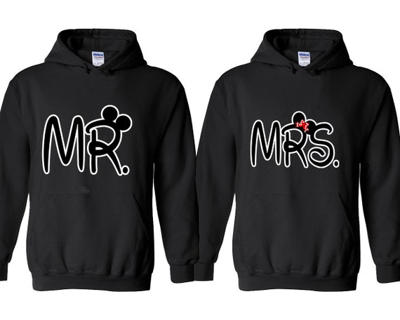 NEW MR MRS Couple Hoodie Mouse Ears Buckle Best Mr Mrs Couple Sweatshirt Hoodies Etsy Ireland