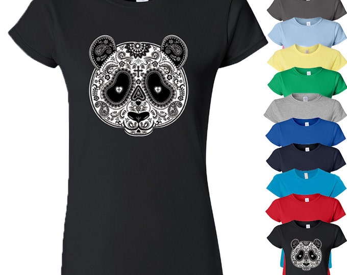 PANDA Sugar SKULL Day of the Dead TANK Top Lady Funny Mexican Gothic Crewnecck Sweatshirt