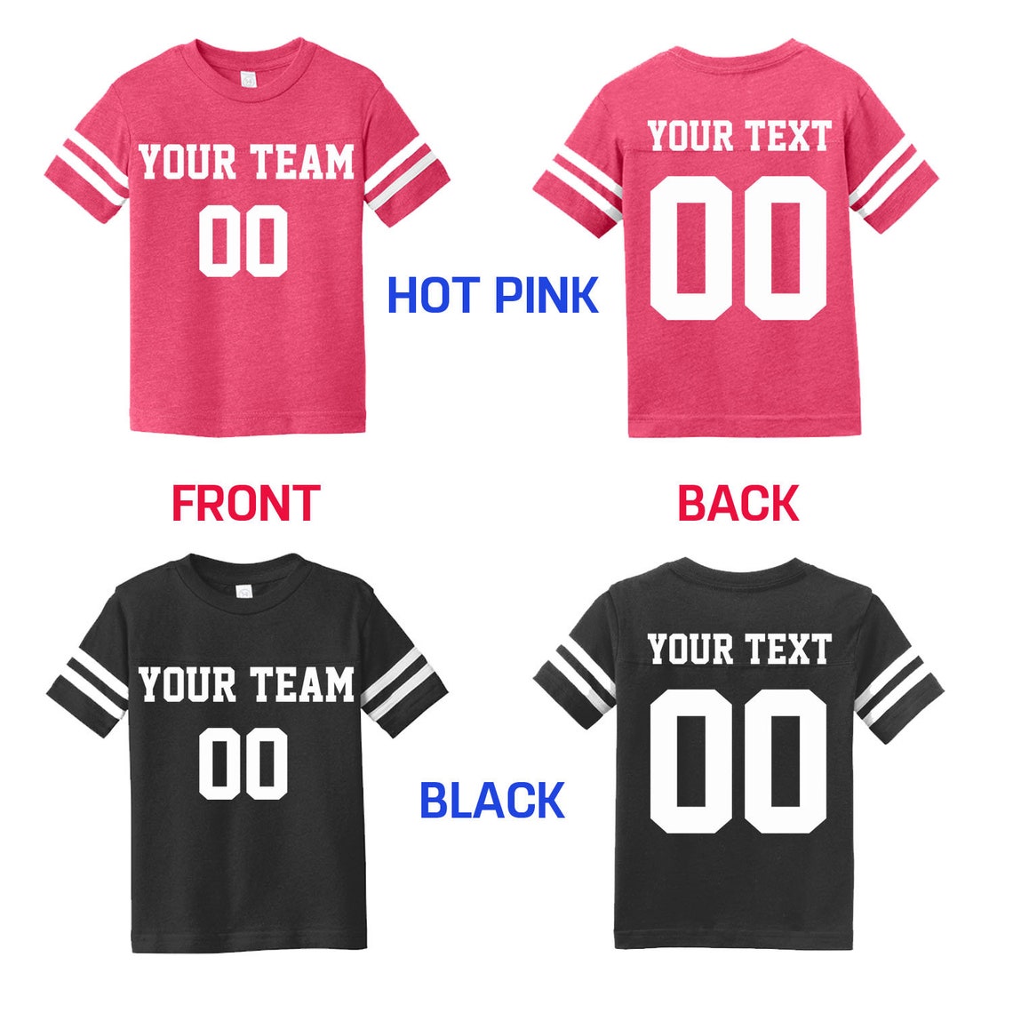 Customized Toddler Football Jersey Personalized Toddler Jersey Etsy