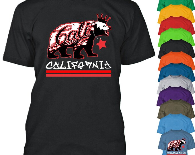 California CALI BEAR TSHIRT California Big Bear Star Tee Shirt