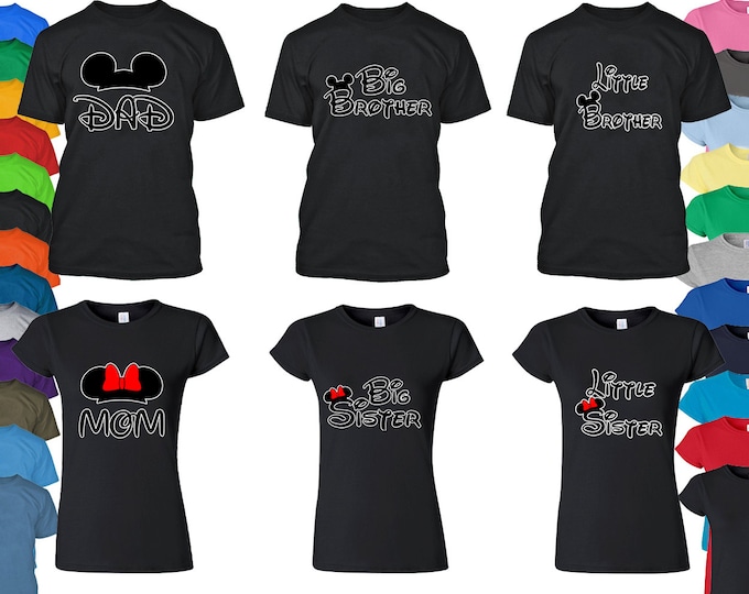 FAMILY SET TSHIRT Mom Dad Sister Brother Tee Shirt All Family Member Tshirts Create Your Costume - Shirt