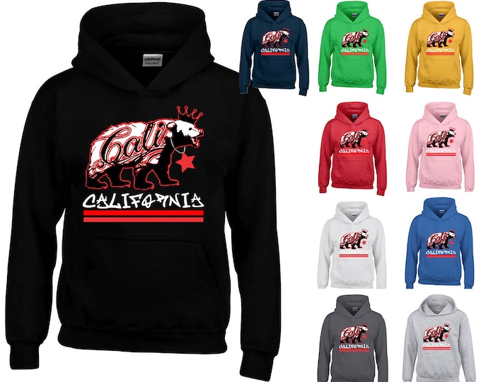 California CALI BEAR HOODIE California Big Bear Star Sweatshirt Hood